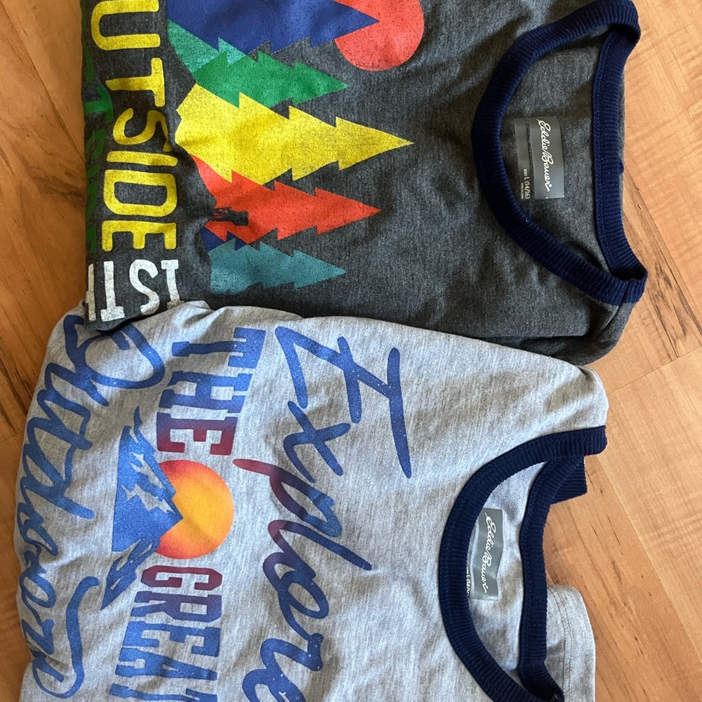 Kids Graphic Tees by Eddie Bauer - Gray and Blue